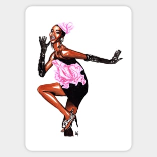 Disco girl Sticker